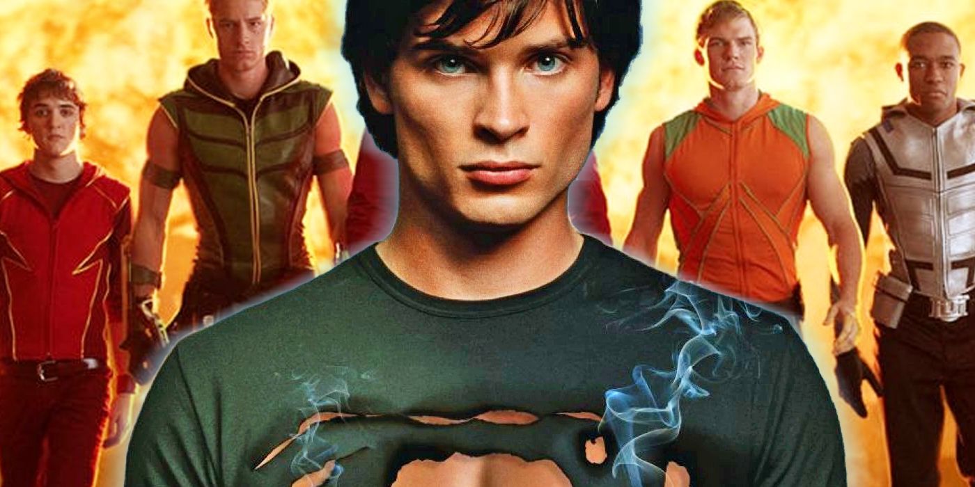 Smallville image showing Clarke Kent and other characters.