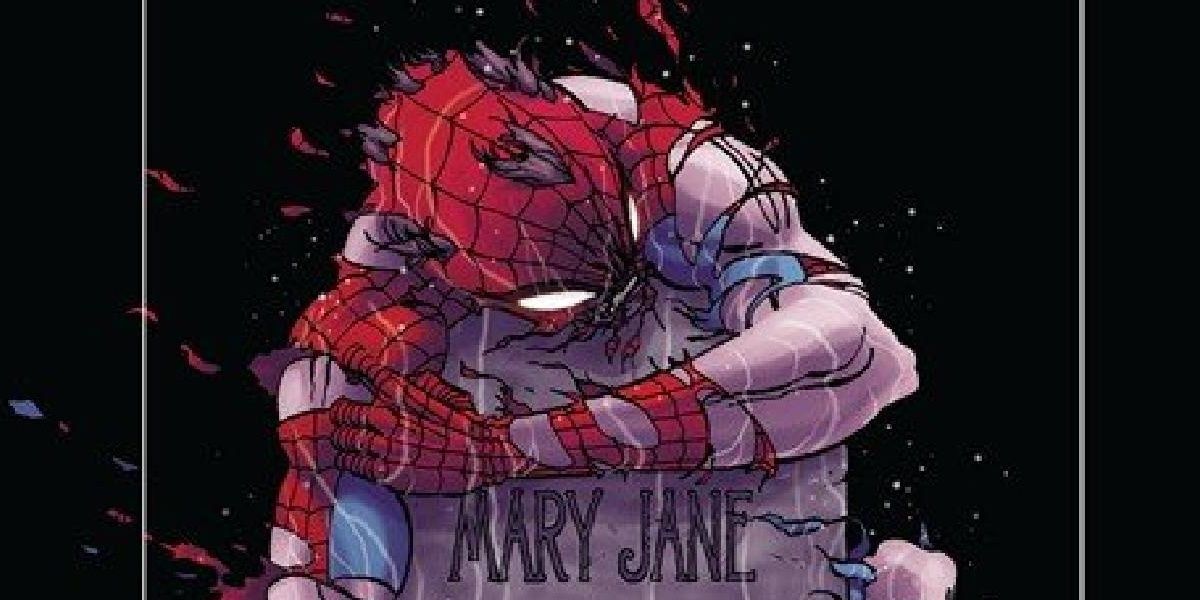 Spider-Man Hugging Mary Jane's Grave