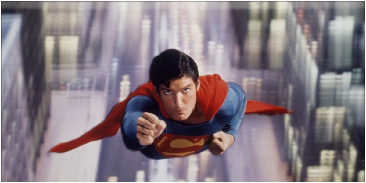 superman flying in Superman: The Movie