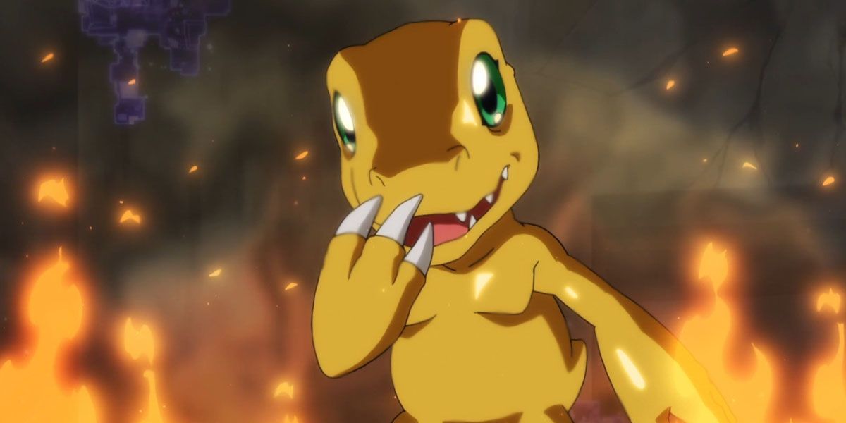 Agumon looks at his claws