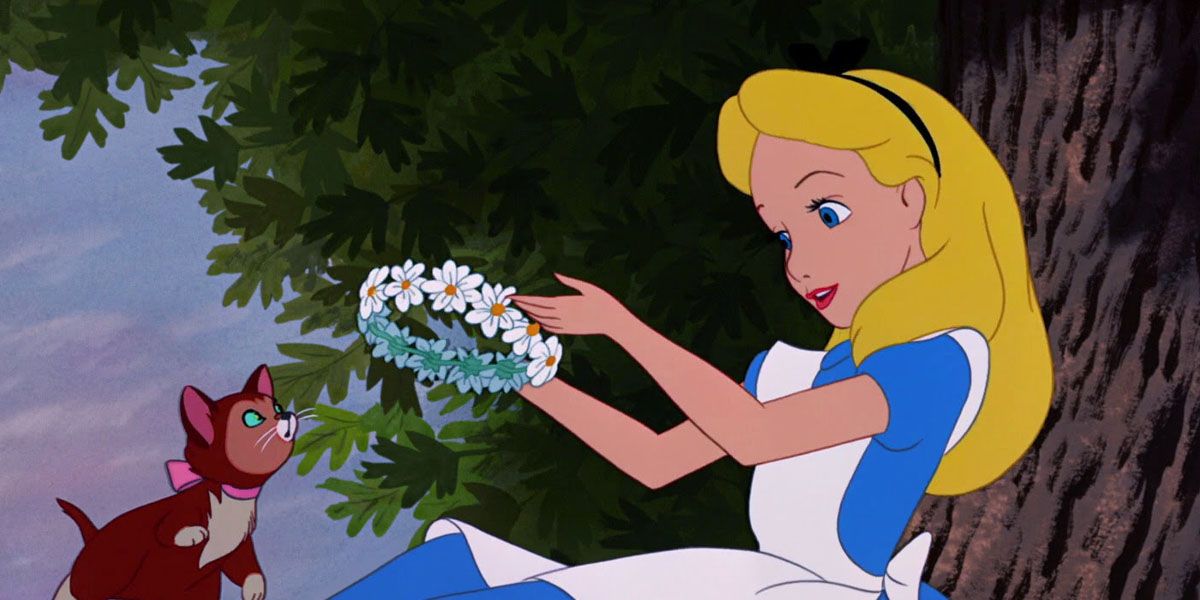 Alice makes a flower crown