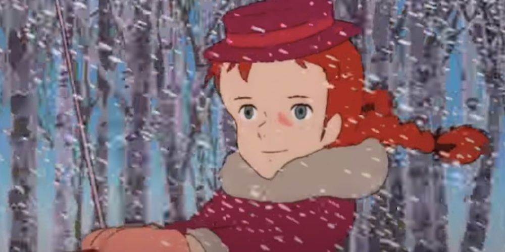 Anne Of Green Gables walking in the snow