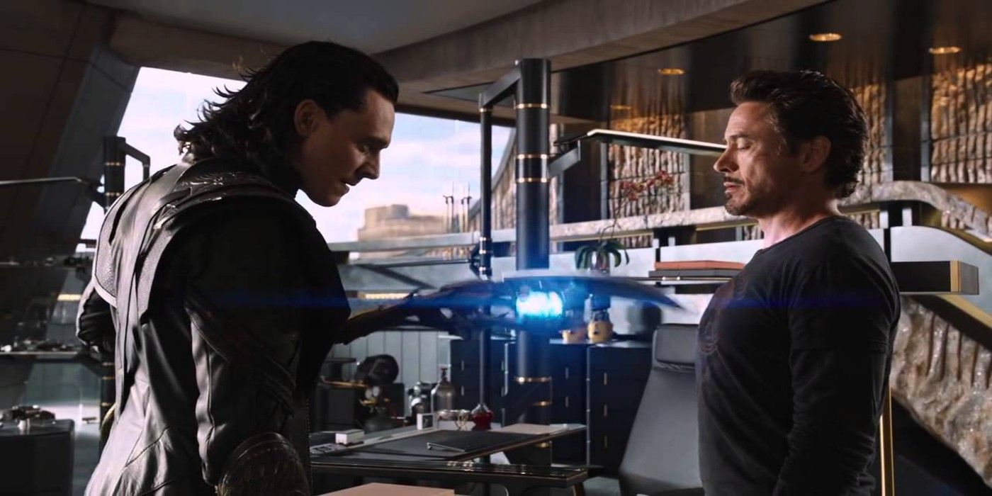 Loki attempting to convert Iron Man with the scepter