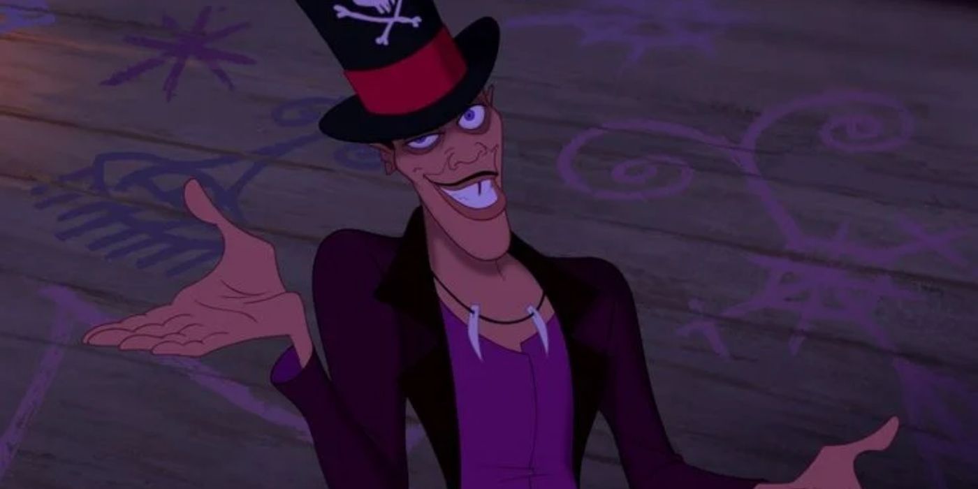 Dr. Facilier grinning in The Princess And The Frog.