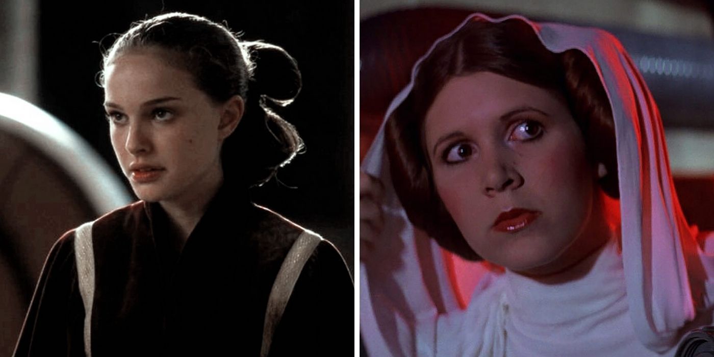 Padme ao lado de sua filha, Leia