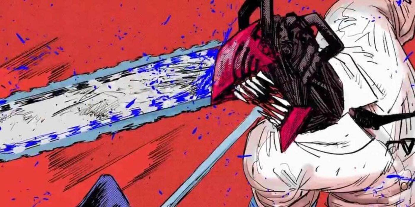 Chainsaw Man Color Splash Action Scene