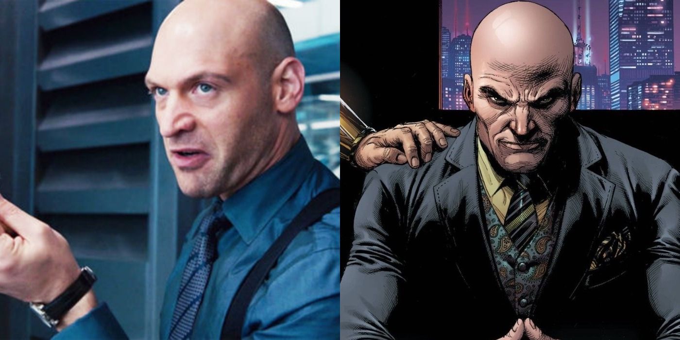 An image of Corey Stoll as Darren Cross in Ant-Man next to an image of Lex Luthor.