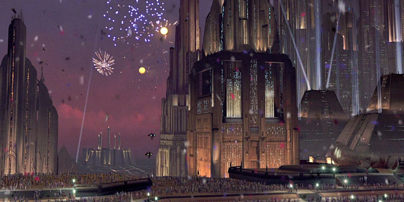 Coruscant in the Star Wars special edition