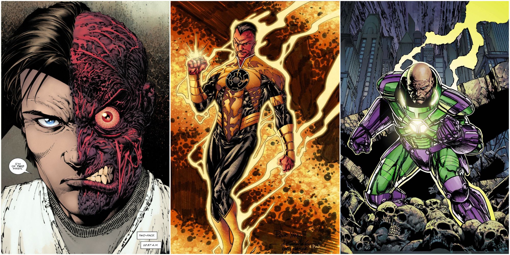 Two-Face, Sinestro, Lex Luthor