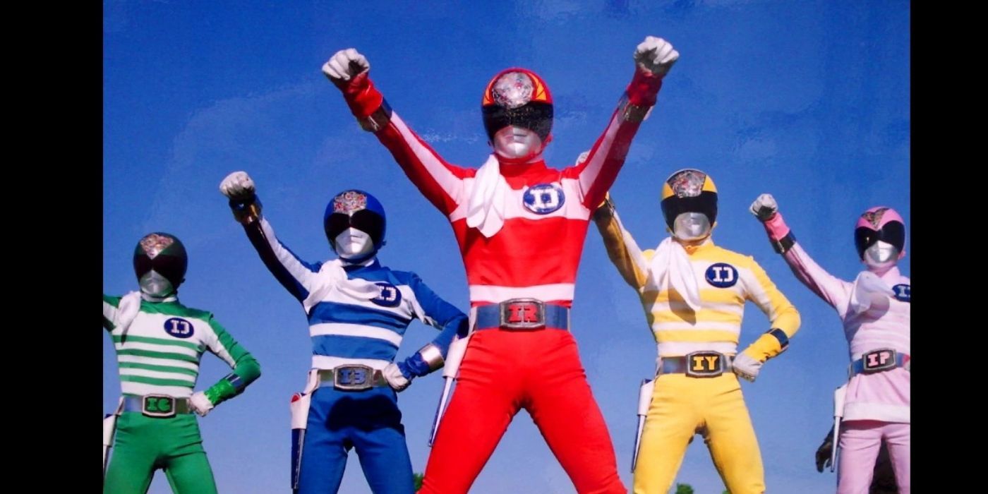 Denshi Sentai Denjiman cast posing