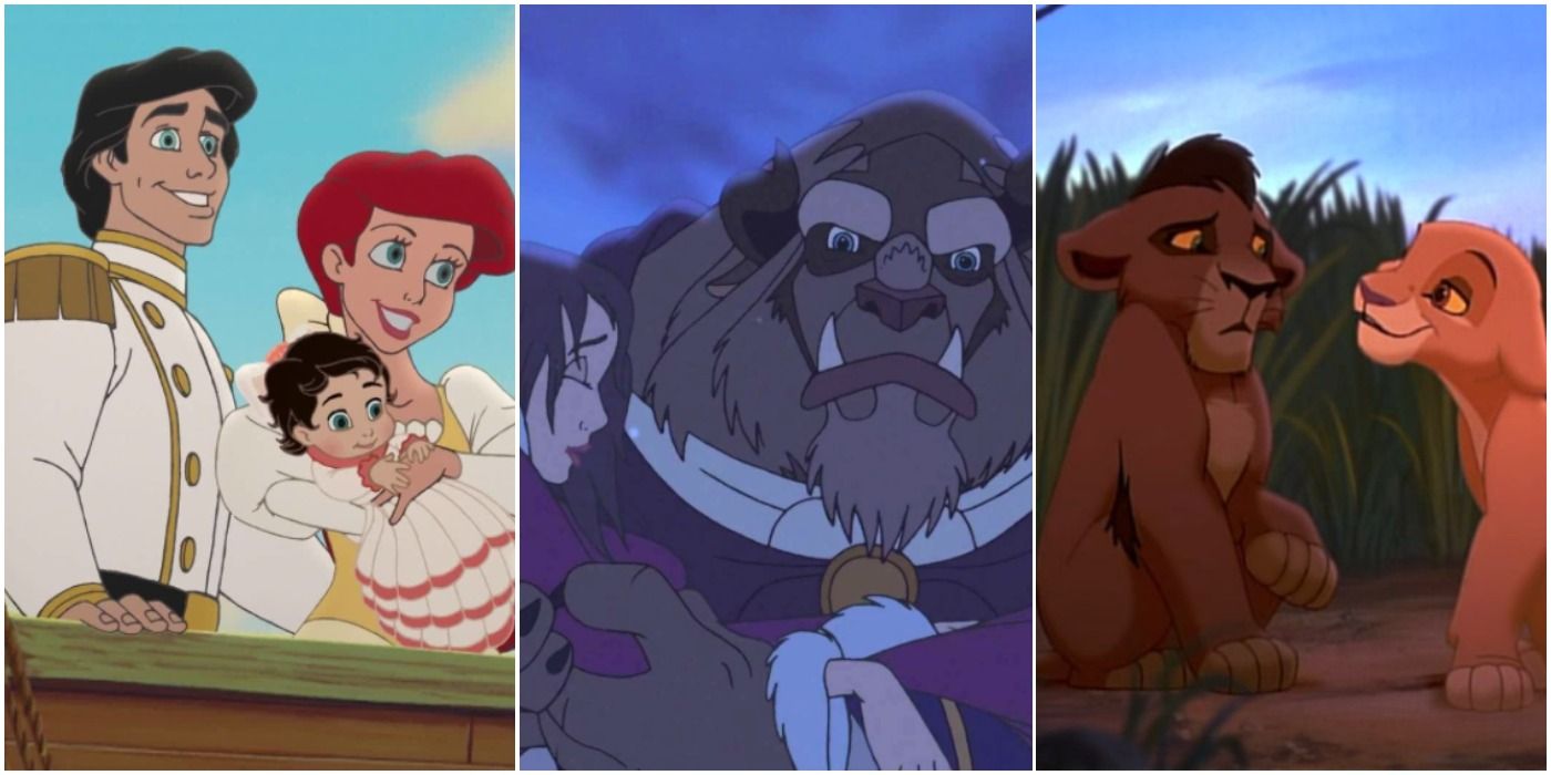 Disney Sequels Little Mermaid Beauty And The Beast Lion King Trio Header