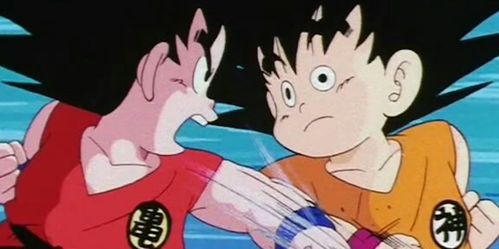 Goku fights his doll doppelganger in Dragon Ball filler episode.