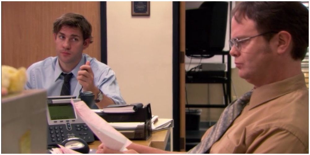Jim and Dwight talking to each other