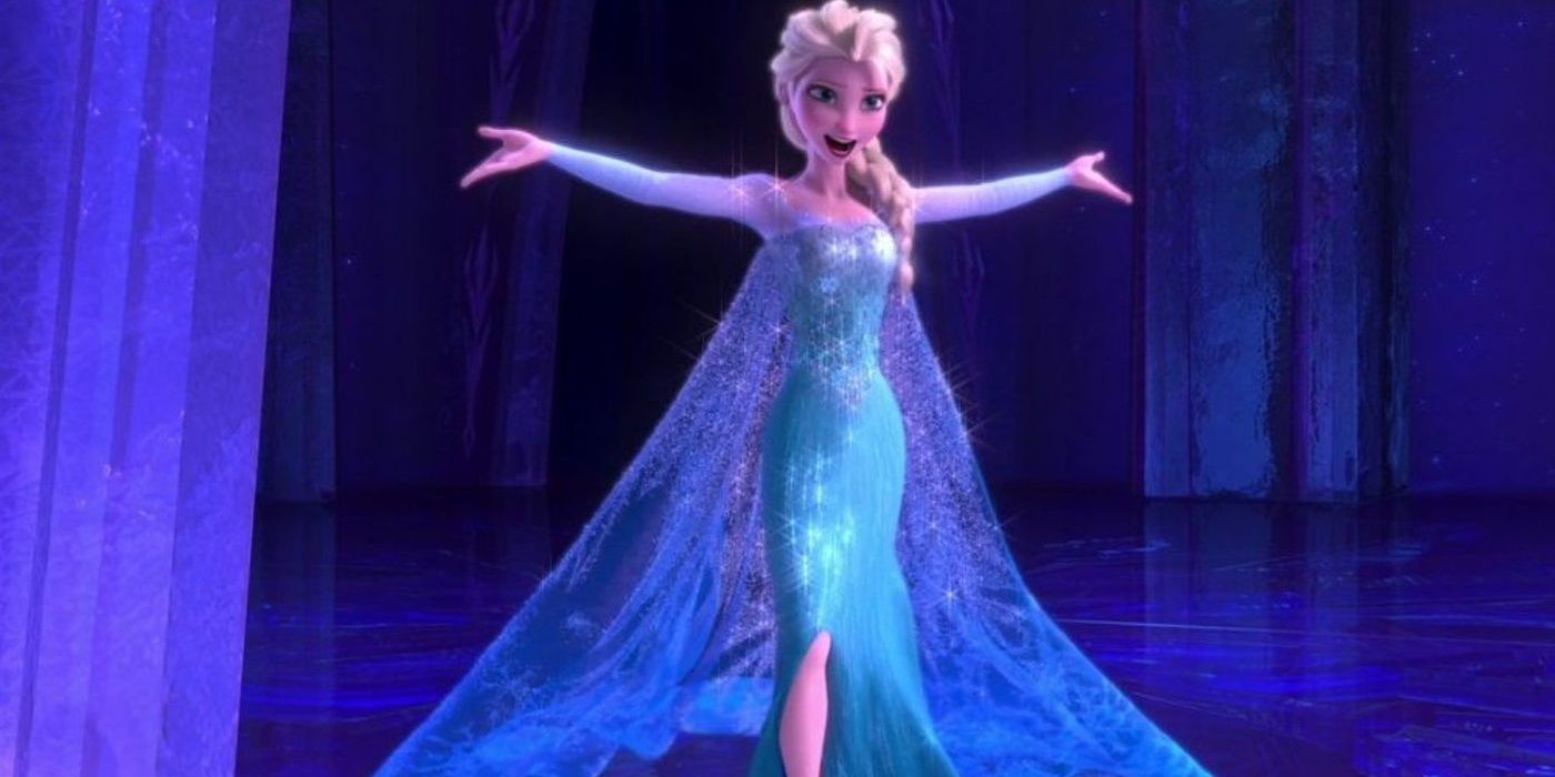 Elsa Transforms Her Dress And Sings Let It Go In Frozen Movie