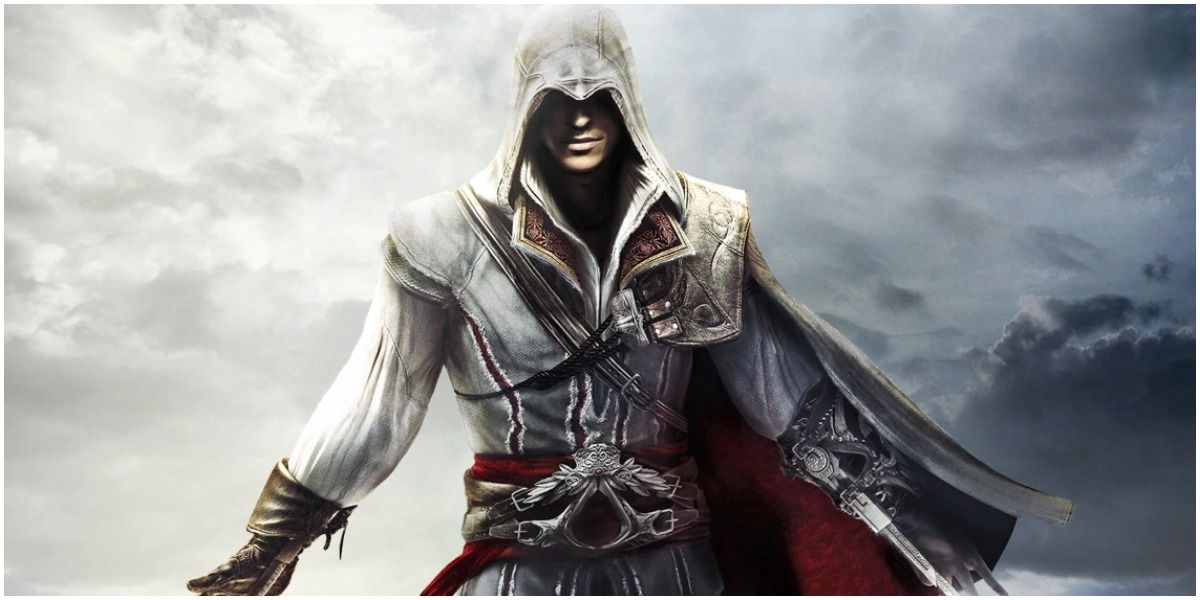 The iconic cover image of Ezio Auditore de Firenze in Assassin's Creed II.