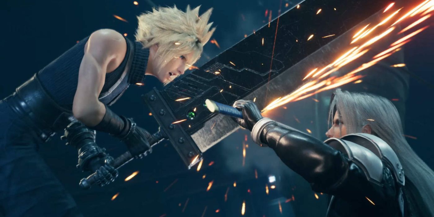 Final-Fantasy VII Remake Cloud Fighting Sephiroth