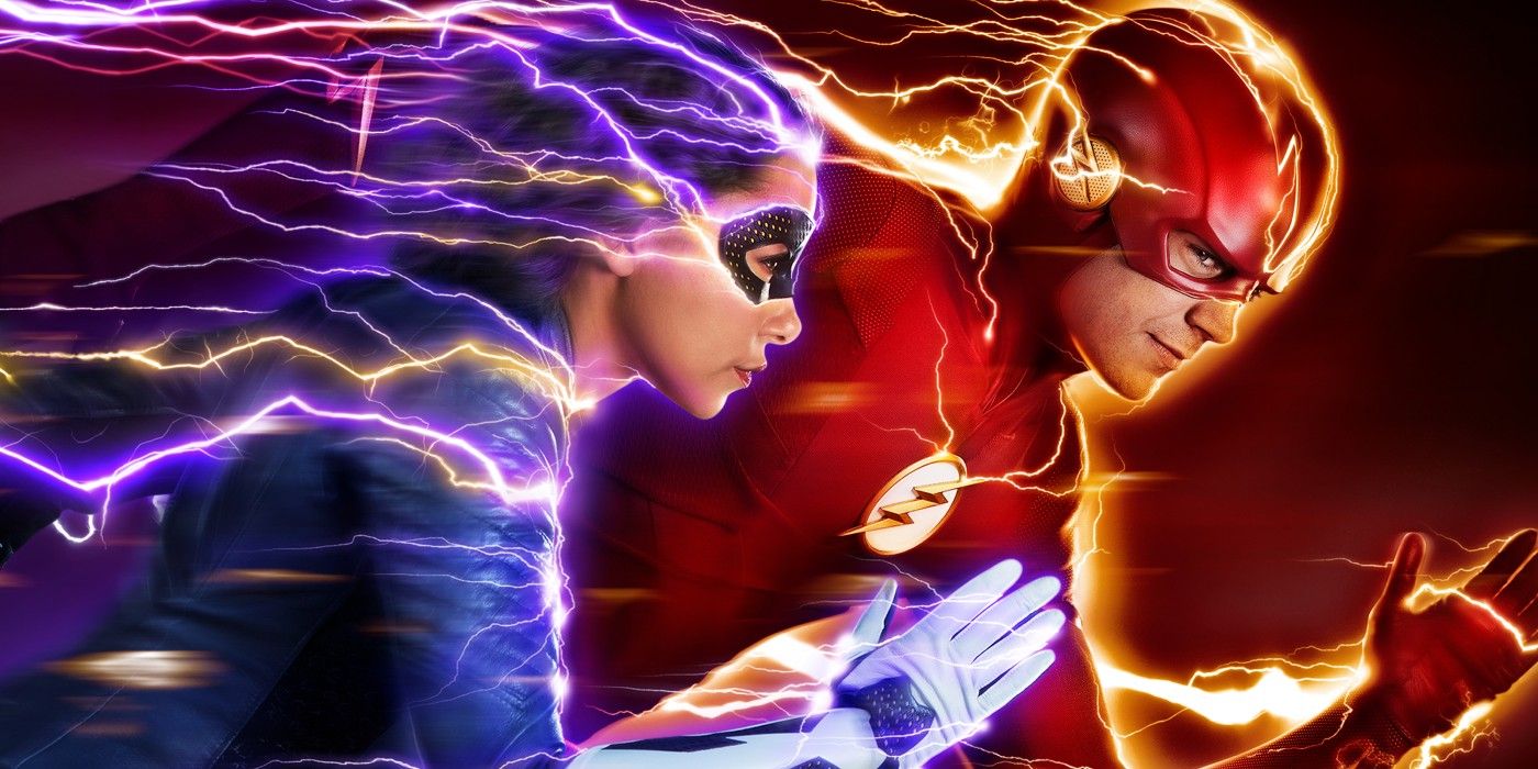 The FLash and his daughter XS running in the TV series