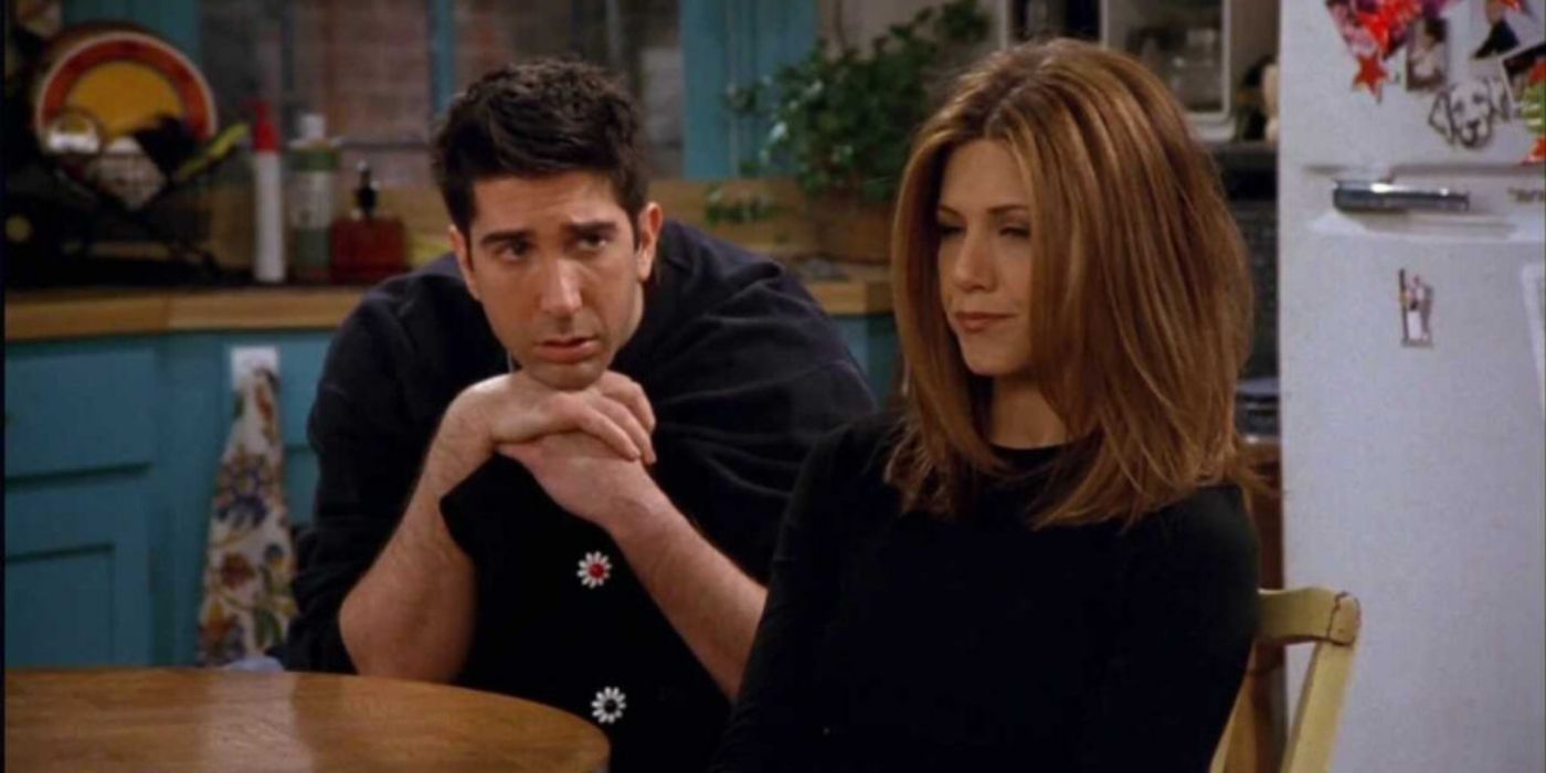 TV Friends - Rachel and Ross sitting at the table together