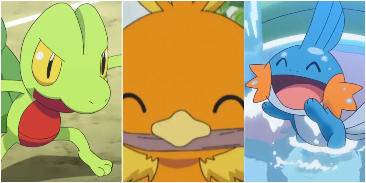 The Hoenn Starters in Pokemon are Treecko, Torchic and Mudkip
