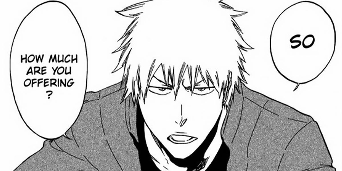 Ichigo asking the sports clubs how much they'll pay him