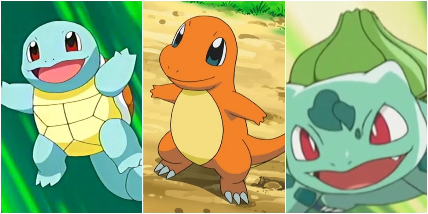 Bulbasaur, Squirtle and Charmander are the original Kanto starter Pokemon