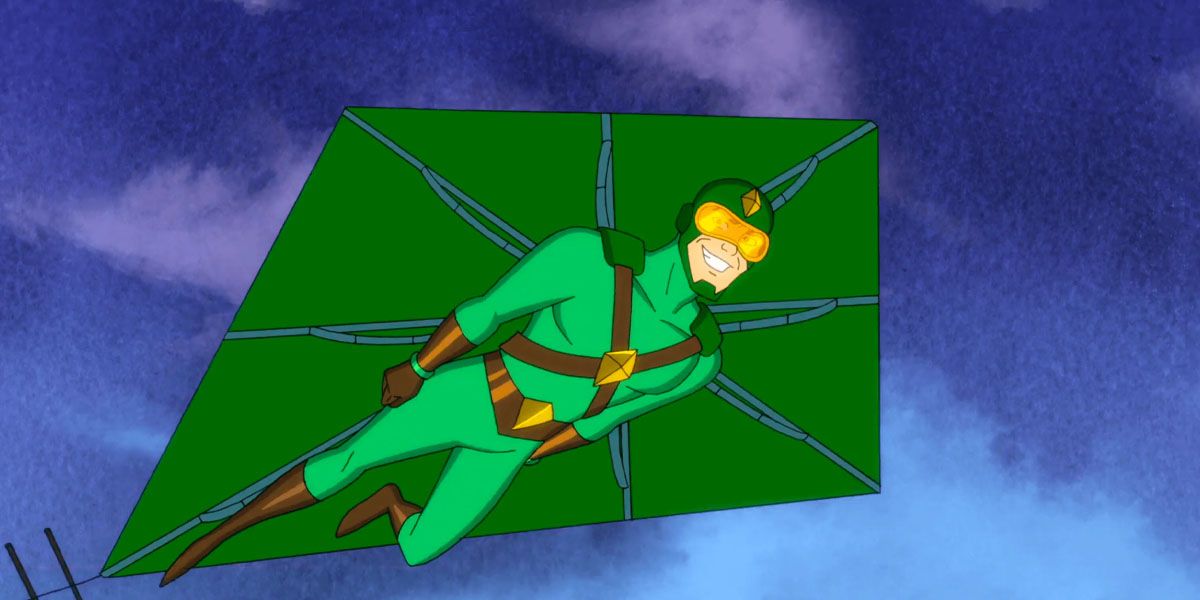 Kite Man flying - DC Arkham
