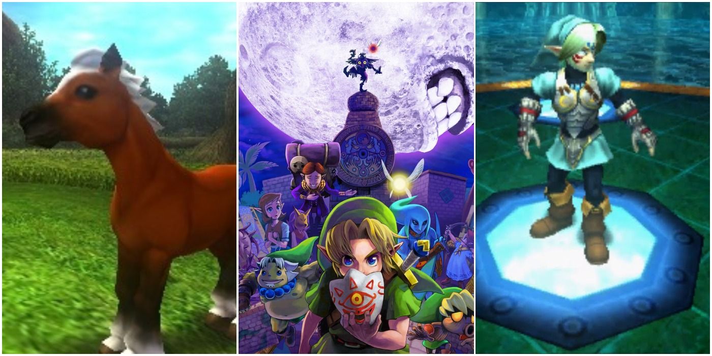 Legend Of Zelda Majoras Mask Images Epona In Field Key Art And Fierce Deity Link