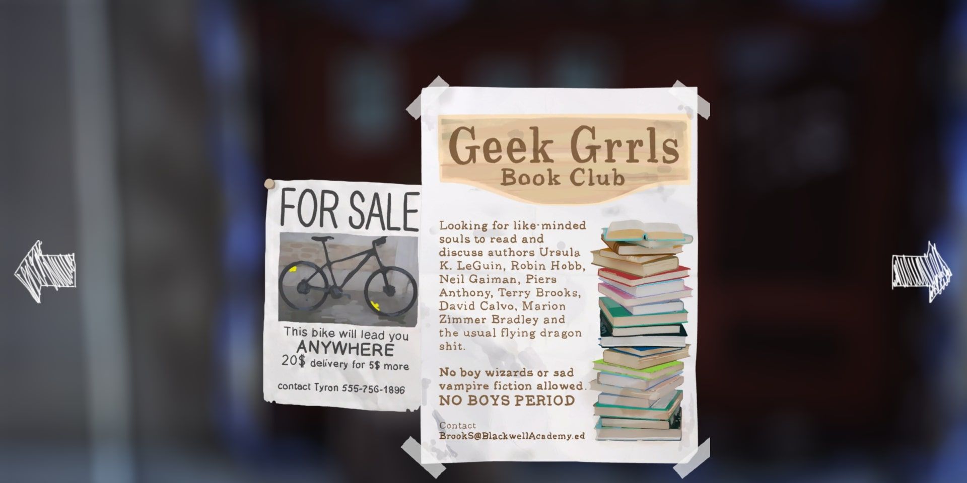 Geek Grrls Club flyer not allowing Harry Potter or Twilight fans to join