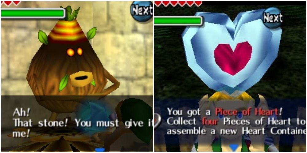 Link Obtains A Heart Piece In The Trading Quests In Legend Of Zelda Majoras Mask