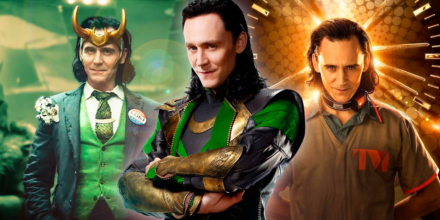 A collage of images of Loki from the MCU.