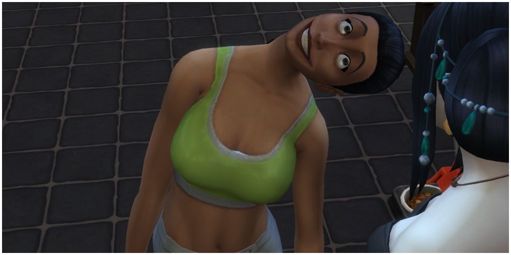A Sim who is possessed by the Mother Plant