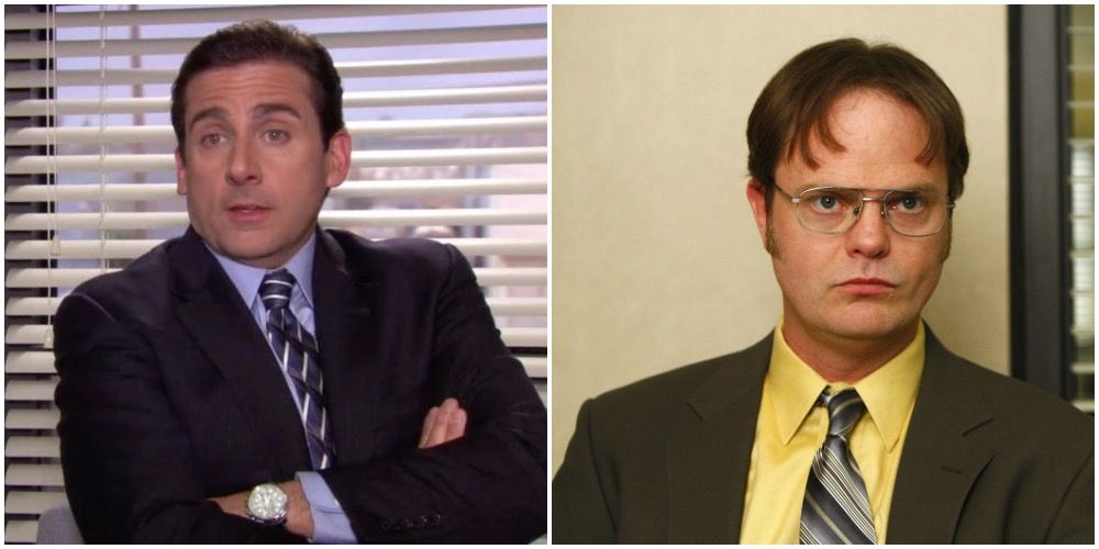 Michael And Dwight in their talking head interviews