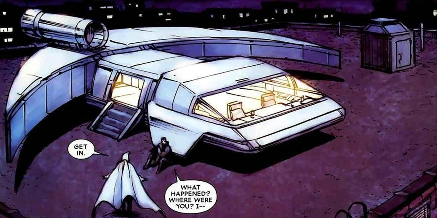 Moon Knight and his helicopter