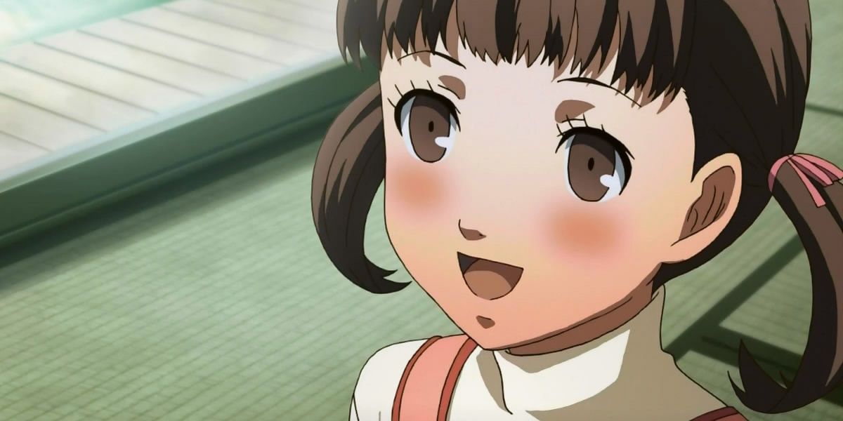 Nanako Smiling In Persona 4 The Animation
