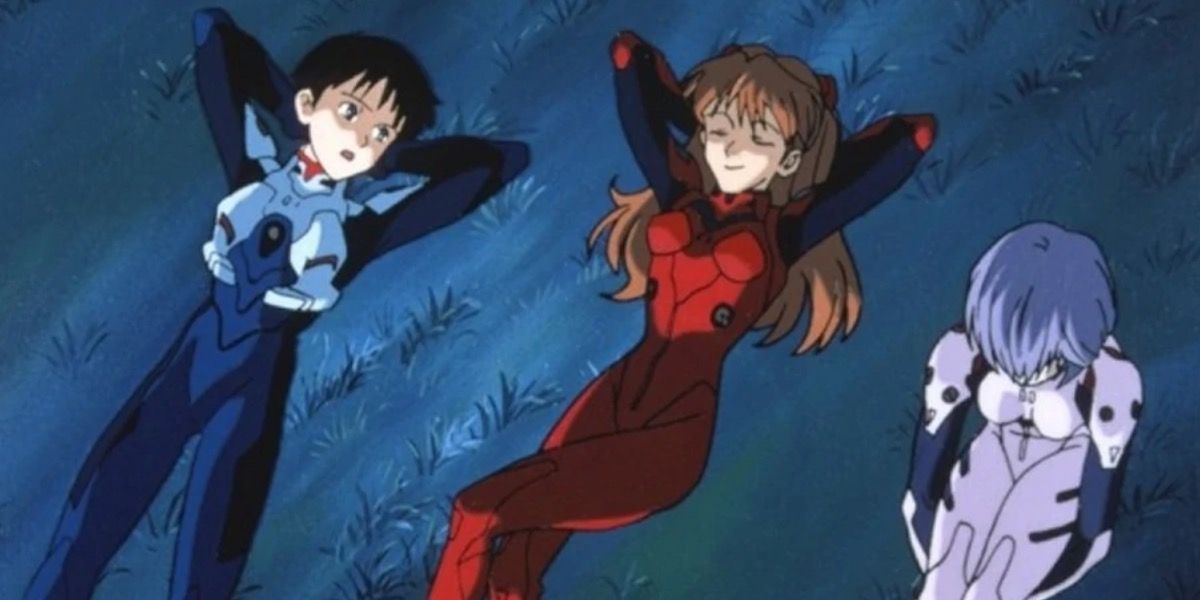 Neon Genesis Evangelion Asuka Langley Sohryu — with Rei and Shinji