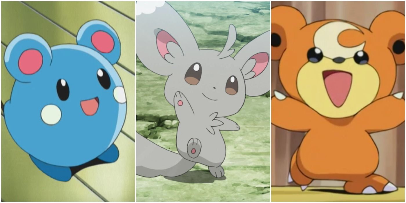 Pokemon Adorable Normal-Types Azurill Minccino Teddiursa Trio Header