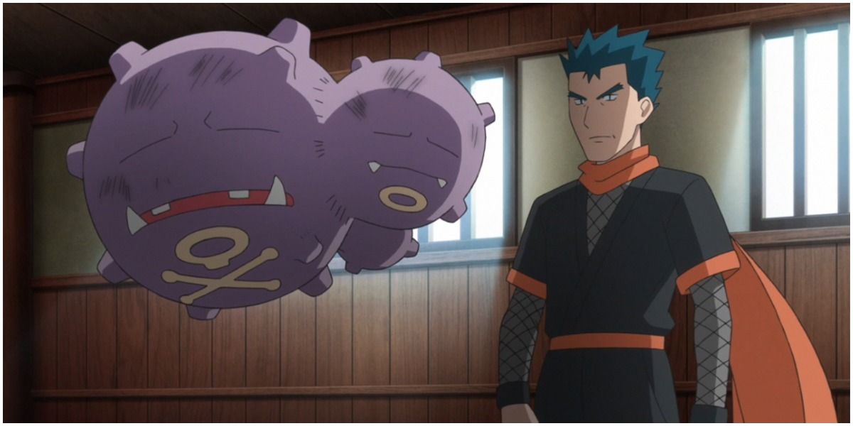 Koga and his Weezing from the Pokémon anime