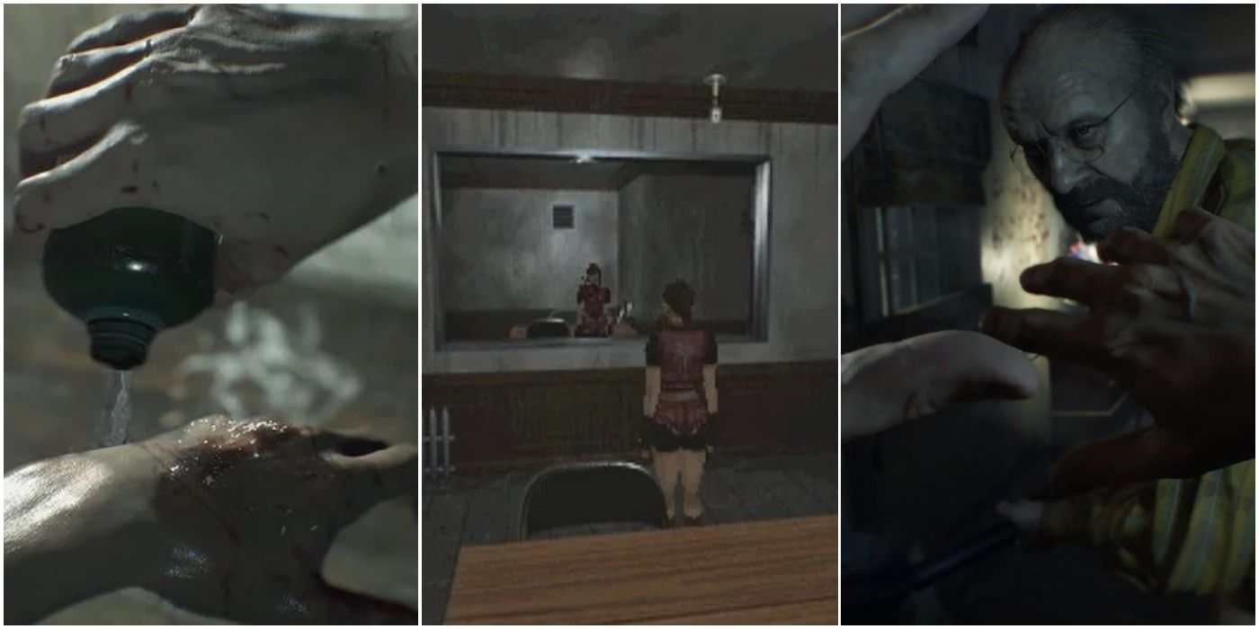 Resident Evil 1st Person 3rd Person Healing Two-Way Mirror Defense Trio Header