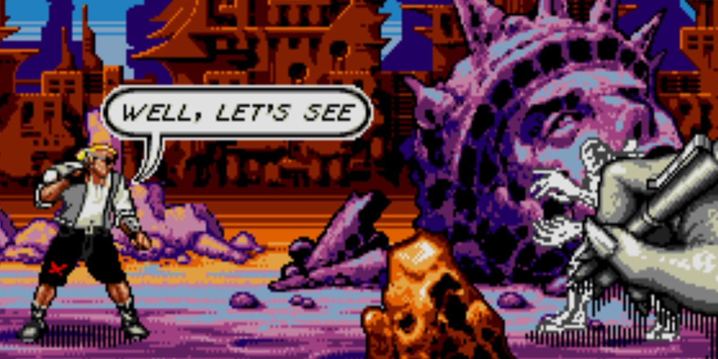 Scene from the Comix Zone video game