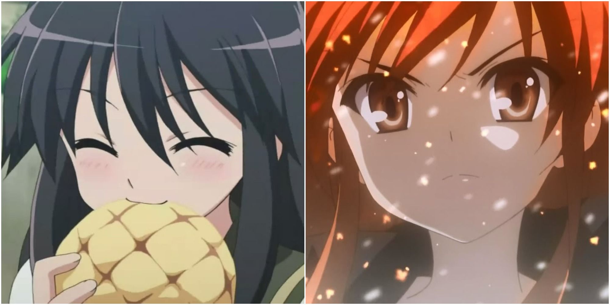 Shana Eating Melon Bread And Ready To Fight In Shakugan No Shana Anime