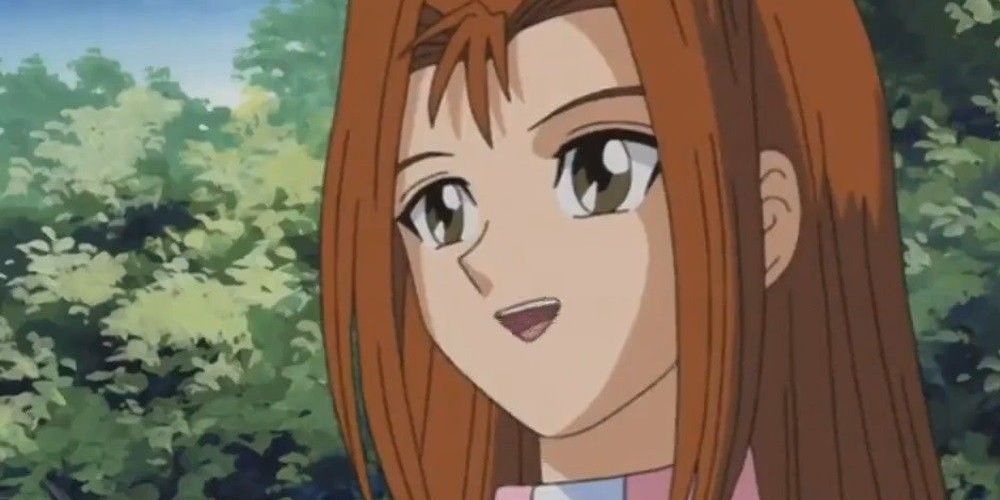 Shizuka Smiling In Yu-Gi-Oh! Anime