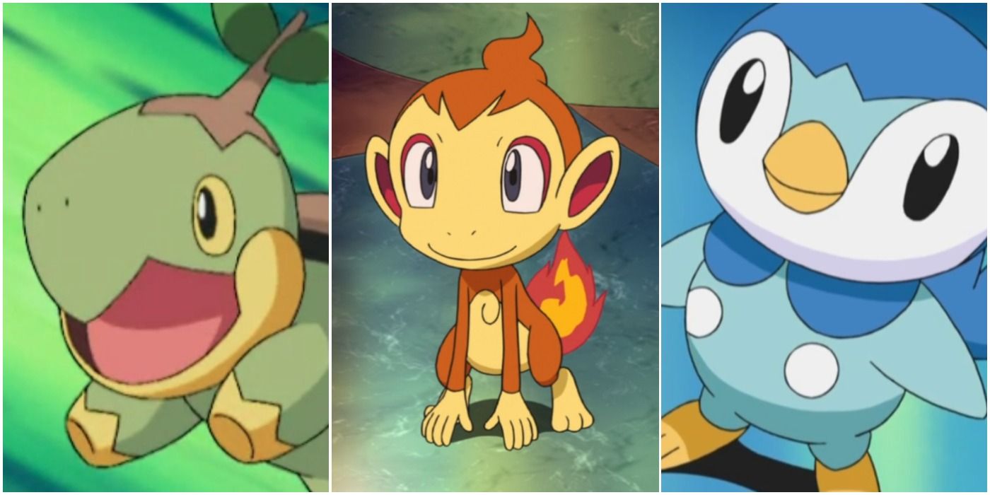 The Sinnoh Starters in Pokemon are Turtwig, Chimchar and Piplup