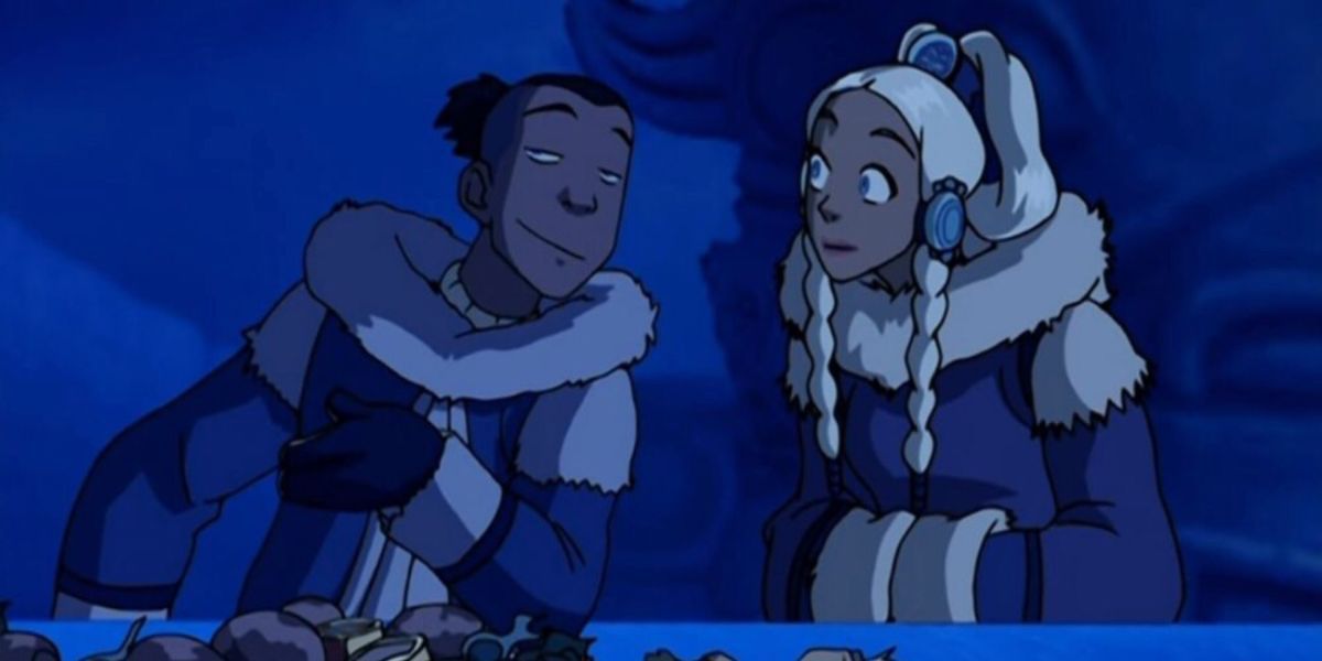 Sokka with Yue at her sixteen birthday