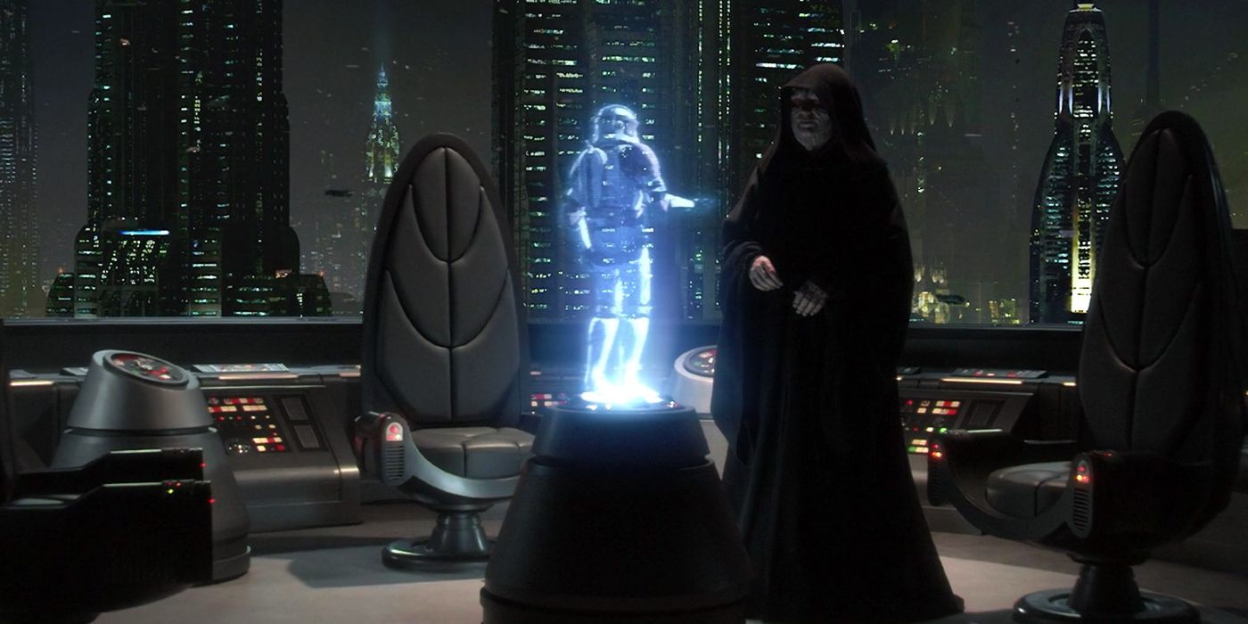 Palpatine issues Order 66 in Revenge of the Sith