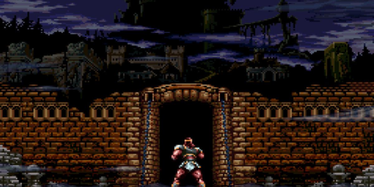 SNES Super Castlevania IV Castle Entrance