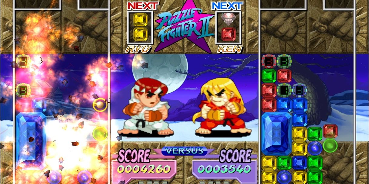 Spin-Off Super Puzzle Fighter II Turbo Ryu Ken Battle
