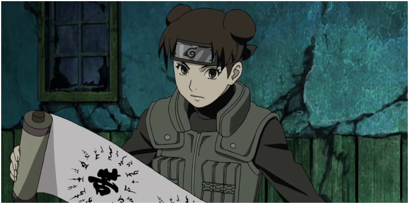 Teten Holding Scroll in War Gear in Naruto