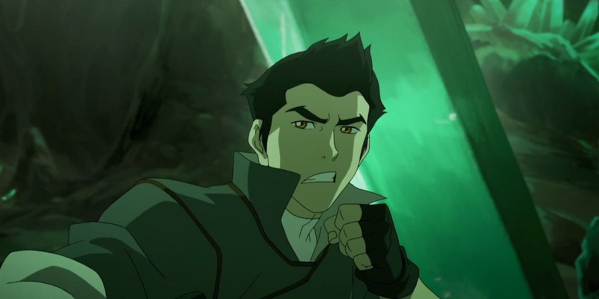 Mako throws a punch in The Legend of Korra.