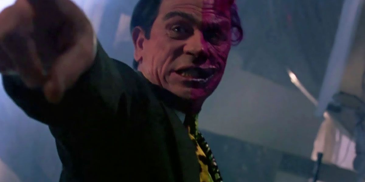 Two-face pointing in Batman Forever