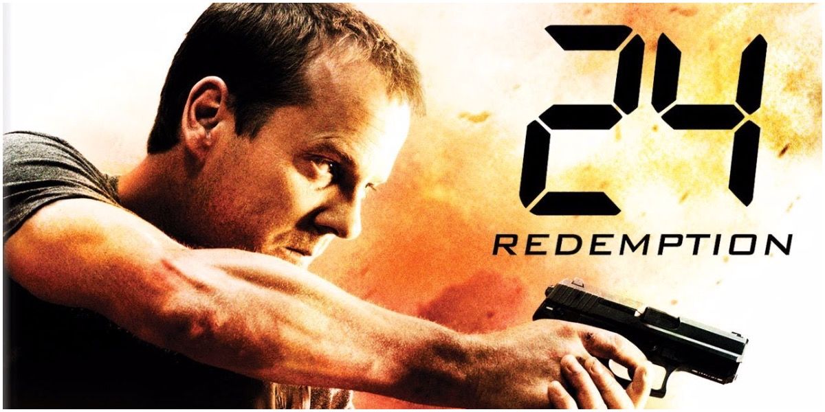 Jack Bauer pointing a gun in 24: Redemption